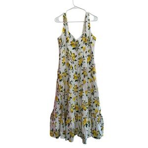 Cynthia Rowley Lemon Print Maxi Dress Size 8